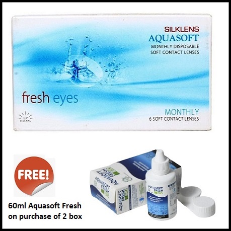 1 Silklens Aquasoft Fresh Eyes Monthly (6 Lens/Box)