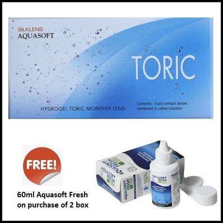 Silklens Aquasoft Silcone Toric Monthly (3 Lens/Box)