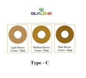1 Silklens prosthetic C-Type Center Pupil Clear (1 Lens)