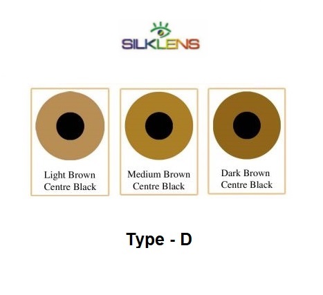 1 Silklens prosthetic D-Type Center Pupil Black (1 Lens)