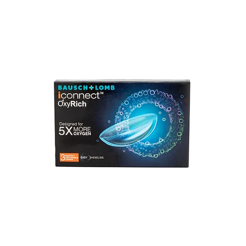 Bausch Lomb Iconnect OxyRich Contact Lenses 3 Lens Box