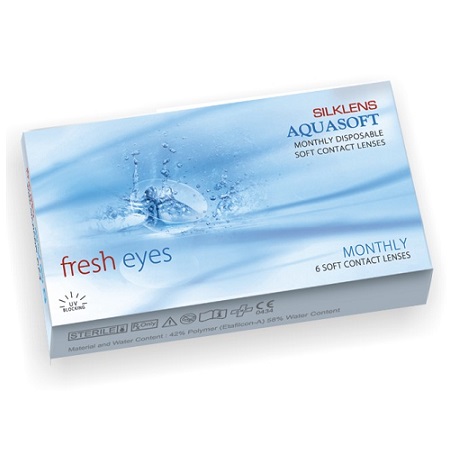 2 Silklens Aquasoft Fresh Eyes Monthly (6 Lens/Box)