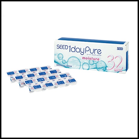 3 SEED 1-Day Pure Sphericals (32 lens/box)