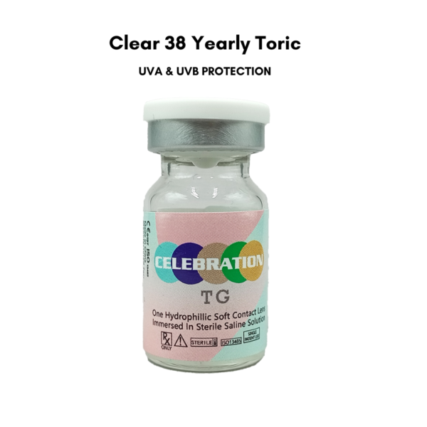 Celebration Clear 38 Yearly Toric (1 Lens Per Bottle)